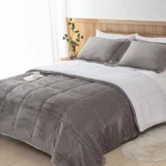 Seward Park Grey Sherpa Comforter Set Twin Xl Size, All Season Soft Warm Flee.... Fixed Price $86.73.