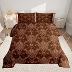 Feelyou Adults Brown Vintage Damask Floral Comforter Set Antique Drawing. Fixed Price $71.57.