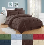 8 Piece Bed In Bag Hotel Dobby Embossed Comforter Sheet Skirt Sham Set. Fixed Price $57.99.