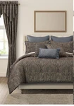 Nip Royal Court Home Madeline Blue Jacquard King Comforter & Shams Set 3 Pc. Fixed Price $178.59.