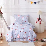Blue Snowman Bedding Set, 4 Piece Soft Microfiber Comforter Sheet Oeko-te.... Fixed Price $33.64.