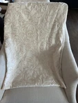 Croscill Cela Embroidered Paisley King Pillow Sham Zipper White Ivory Bedding. Fixed Price $24.99.