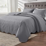 Quilted Bedspread Throw Embossed Coverlet Bedding Set With Pillow Shams Us. Fixed Price $29.99.