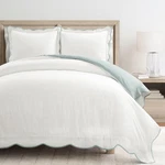 Lush Decor Coastal Chic Scalloped Edge Cotton Duvet Cover Set 3 Piece King. Fixed Price $127.75.