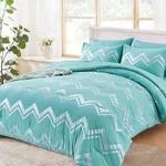 Wowelife Teal Comforter Set 7 Pieces Blue Glitter Metallic Queen,. Fixed Price $54.78.