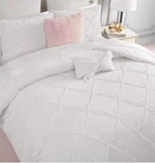 Juicy Couture Kiss Pleat Plush Micromink White King Comforter Set 7-PC New. Fixed Price $219.99.