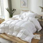 Goose Feather Down Fiber Comforter - Queen Size Duvet Insert, 100 Cotton Cove.... Fixed Price $75.46.
