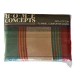 Home Concepts Flannel Twin Comforter Cover 100% Cotton Cabin Bedspread. Fixed Price $44.95.