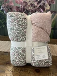 3PC Full/queen Reversible Floral Comforter Set Pink/green- Threshold. Fixed Price $145.00.