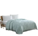 Beatrice Home Fashions Medallion Chenille Bedspread, Full, Blue. Fixed Price $106.28.