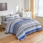 Flysheep Bohemian Striped Bed In Bag 7 Pieces Queen Size, Boho Blue Grey Ge.... Fixed Price $60.74.