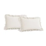 3PC Full/queen Reyna Comforter Set White - Lush D Cor. Fixed Price $49.29.