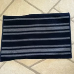 Frye Quilted Navy Blue Striped Decorative Pillow Sham Queen. Fixed Price $16.00.