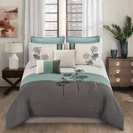 Riverbrook Home Emilie Comforter Set, Queen, Blue/gray/ivory, 8 Piece. Fixed Price $88.96.
