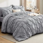 Bedsure King Size Comforter Set - Bedding 7 Pieces, Pintuck A. Fixed Price $80.89.