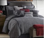End Accents Hamilton Bedding Set King Comforter Black/white Tweed 4PIECE. Fixed Price $400.00.