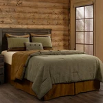 Highland Lodge Nature Inspired Rustic Queen 5 Pc Comforter Bed Set. Fixed Price $419.00.