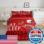 Feelyou Kids Football Bedding Set Queen Size Red Comforter Boys Girls. Fixed Price $96.07.