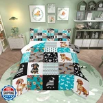 Erosebridal Cute Dachshund Comforter Set Kids Boys Girlslovely Puppy Pet. Fixed Price $124.67.