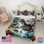 Vtkon Kids Full Comforter Set: Soft Microfiber Fluffy Dinosaur Bedding 3-PIECE. Fixed Price $79.29.