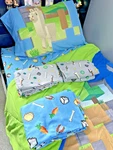 Boys Minecraft Twin Comforter + 2 Sheet Sets Bedding Bundle Kids Blue Gray. Fixed Price $19.99.