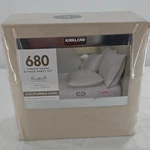 Kirkland Signature 680TC Pima Cotton Sheet Set California King Oatmeal Easy Care. Fixed Price $79.98.