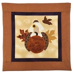 Finished Bless Our Harvest Home Handmade Quilt Square Pumpkin Thanksgiving Fall. Fixed Price $38.00.