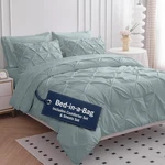 Twin Xl Comforter Set 5 Pc Pintuck Bed Bag Hotel-style Microfiber .... Fixed Price $55.99.