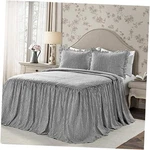 Ticking Stripe Bedspread Vintage Chic Farmhouse Style Lightweight Queen Black. Fixed Price $103.18.