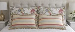 Waverly Cottage Floral Bird Bedding Set 2 King + Ruffled Euro. Fixed Price $32.47.