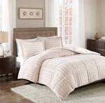 Madison Park Duke Luxe Faux Fur Reversible Champagne Comforter Set King. Fixed Price $59.99.
