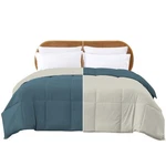 Modern Threads Twin Down Alternative Reversible Comforter Teal Beige. Fixed Price $47.63.