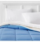 Room Essentials Faux Shearling Microfiber Comforter Size Full/queen -light Blue. Fixed Price $40.00.
