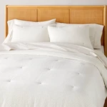 3PC King Mini Grid Stitch Comforter Bedding Set Twilight Taupe - Hearth. Fixed Price $43.99.