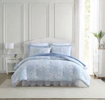 Laura Ashley Cotton Comforter & Sham Sets (bedford-blue Cashmere/white). Fixed Price $99.99.