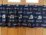 Nfl Dallas Cowboys, Football Sports Team Curtain Valance, Navy/gray 56 X 16. Fixed Price $22.99.