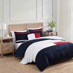 Tommy Hilfiger Queen Comforter Set, Ultra-soft Seersucker Bedding With Matchin. Fixed Price $271.99.
