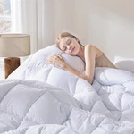 White Twin Comforter, 64X88 Inches, All Season, Duvet Insert, Down Alternative. Fixed Price $46.11.