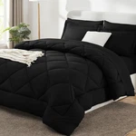 Cozylux Comforter Set Black - Bed In Bag Size 7 Queen,. Fixed Price $71.23.