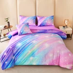 Askotu Full Size Bedding Set Girls Glitter Rainbow Comforter 6 Pcs. Fixed Price $130.74.