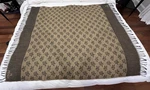 Vintage Fendi Blanket Throw 100% Wool Black & Camel Color Roses 64 X 54. Fixed Price $299.99.