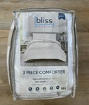 Sleep Happy Bliss Bedding White 3 Pc. Queen Comforter W/ 2 Pillow Shams Set New. Fixed Price $19.99.