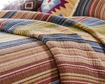 Katy Stripe King Quilt Set : Red Green Blue Rustic Southwestern Native. Fixed Price $134.45.