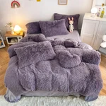 Chovy Faux Fur Plush Purple Comforter Sets Queen - Ultra Soft Shaggy Flannel. Fixed Price $89.64.