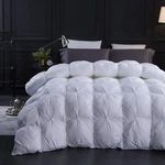 Queen Comforter 90X90 Pinch Pleat Down 750 Fill Power 1200TC White Three Geese. Fixed Price $209.99.