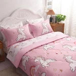 Wajade Kids Pink Unicorn Comforter Set Bed Bag Full Size 7 Piece Cute Un.... Fixed Price $60.24.