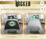Officially Licensed Wicked Reversible Comforter & Sheet Set - Twin Bedding New!. Fixed Price $57.79.