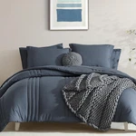 Luxurious 7-PIECE King Size Comforter Set Blue Gray All Seasons Bedding. Fixed Price $115.99.