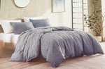 New Brielle Home Solid Cotton Tufted Mabel King Comforter Set Stone Blue 2 Shams. Fixed Price $74.99.