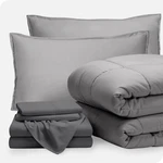 Bare Home Bed-in-a-bag 7 Piece Comforter Sheet Set Full Goose Down. Fixed Price $122.82.
